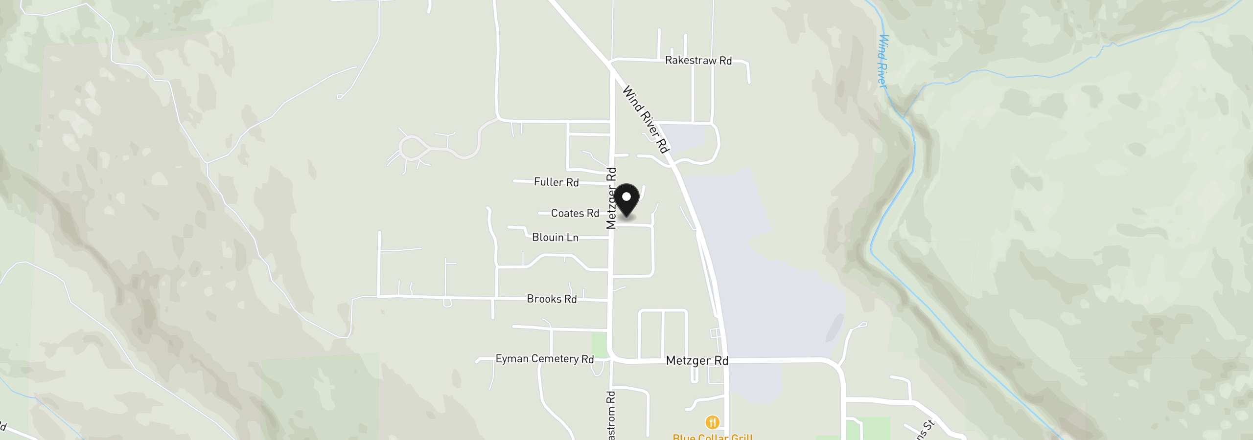 Map showing the location of 242 Dillingham Loop, Carson, Wa 98610