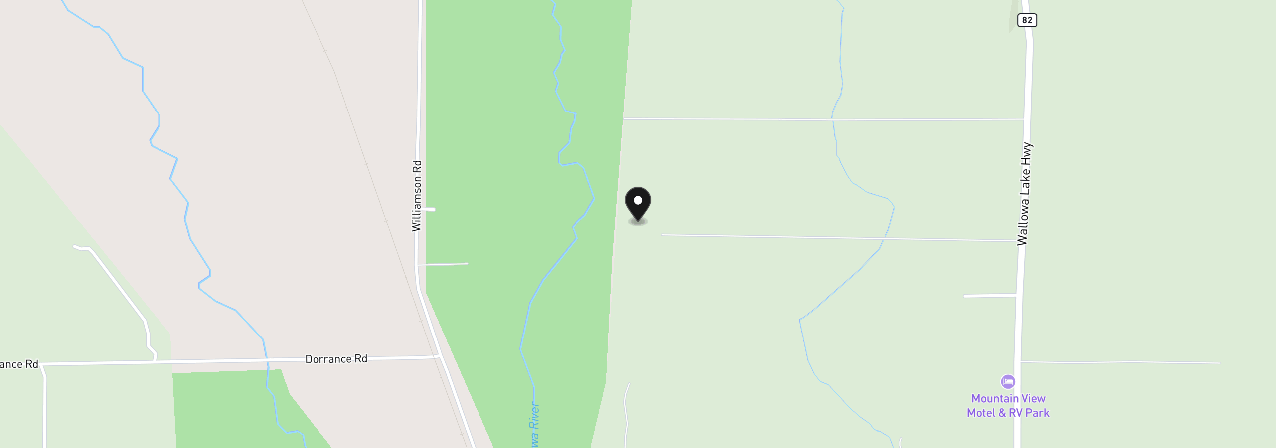 Map showing the location of 60035 Latigo Ln, Joseph, OR 97846