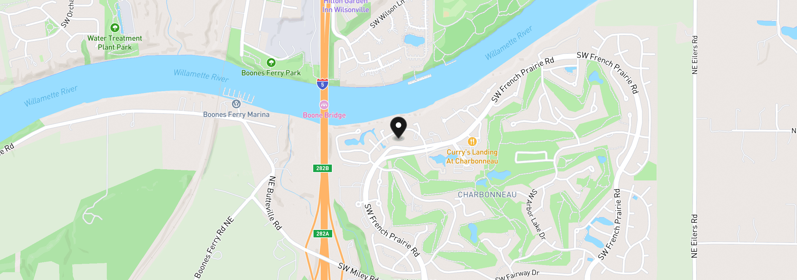 Map showing the location of 8540 SW Curry Dr C, Wilsonville, OR 97070