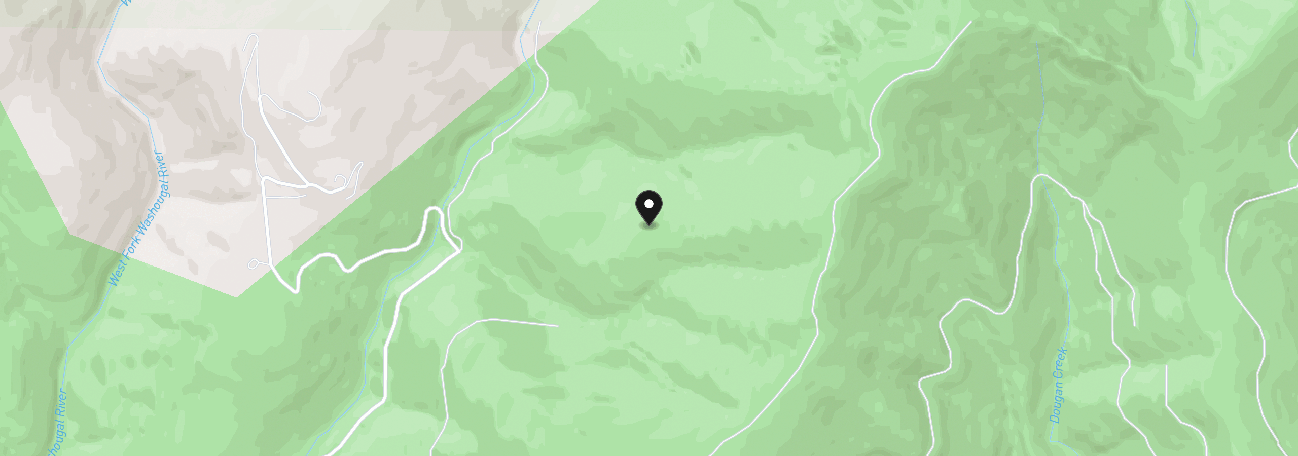 Map showing the location of Skamania Mines Rd 2540, Washougal, Wa 98671