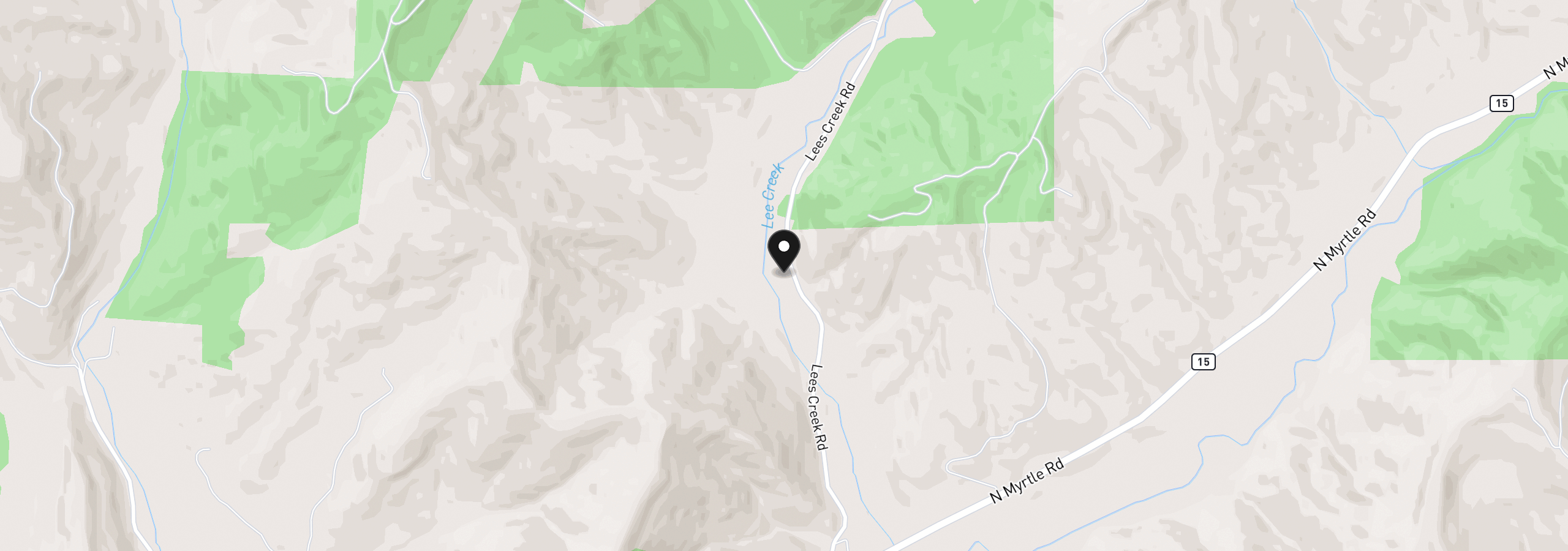 Map showing the location of 718 Lees Creek Rd, Myrtle Creek, OR 97457