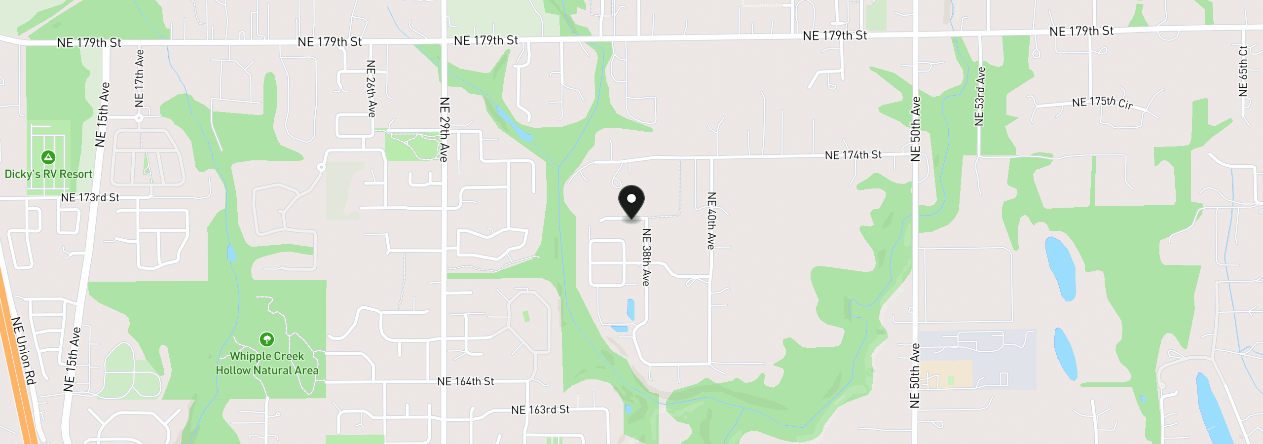 Map showing the location of 3610 NE 169th Way, Vancouver, Wa 98686