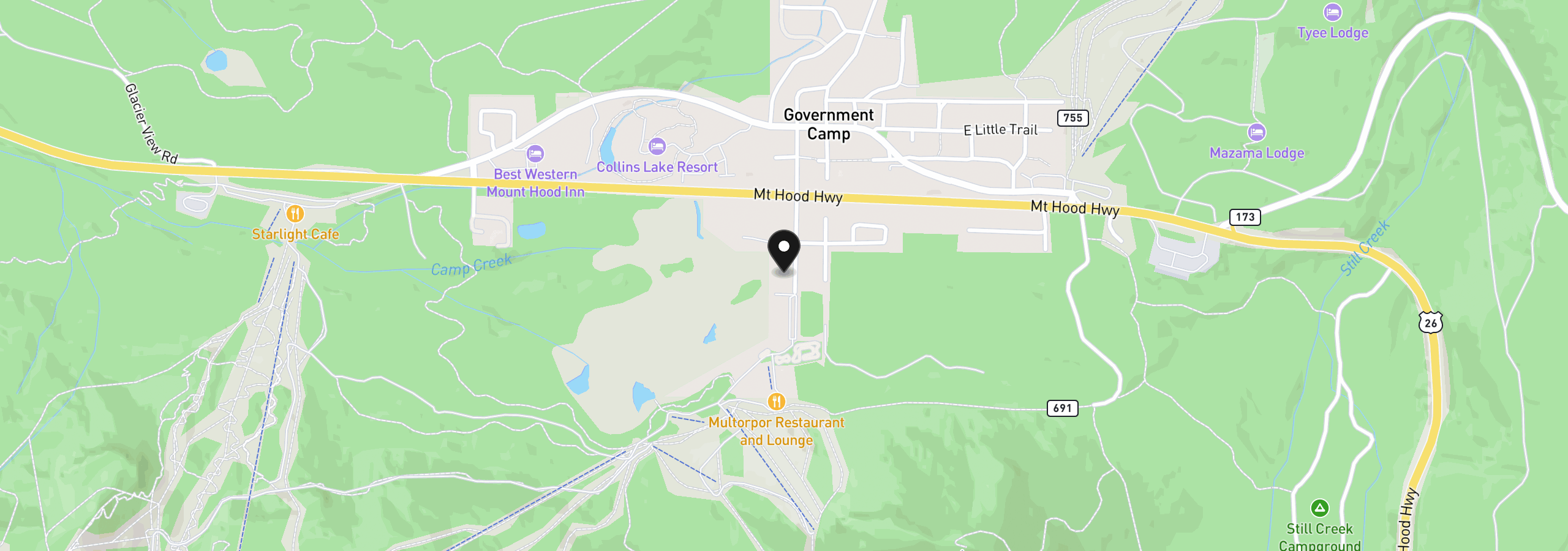 Map showing the location of 31105 E Multorpor Dr 303, Government Camp, OR 97028