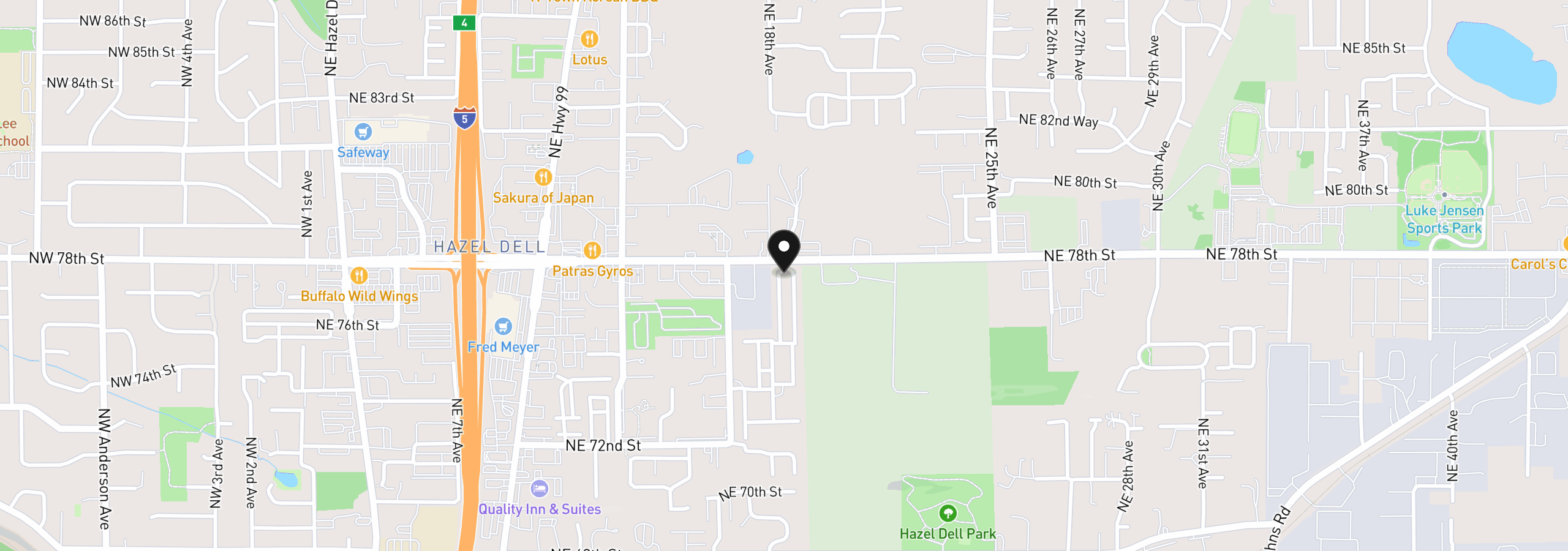 Map showing the location of 1709 NE 78th St 16, Vancouver, Wa 98665