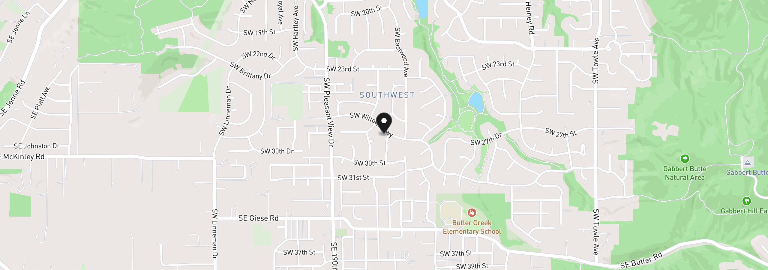 Map showing the location of 2805 SW Brixton Ave, Gresham, OR 97080