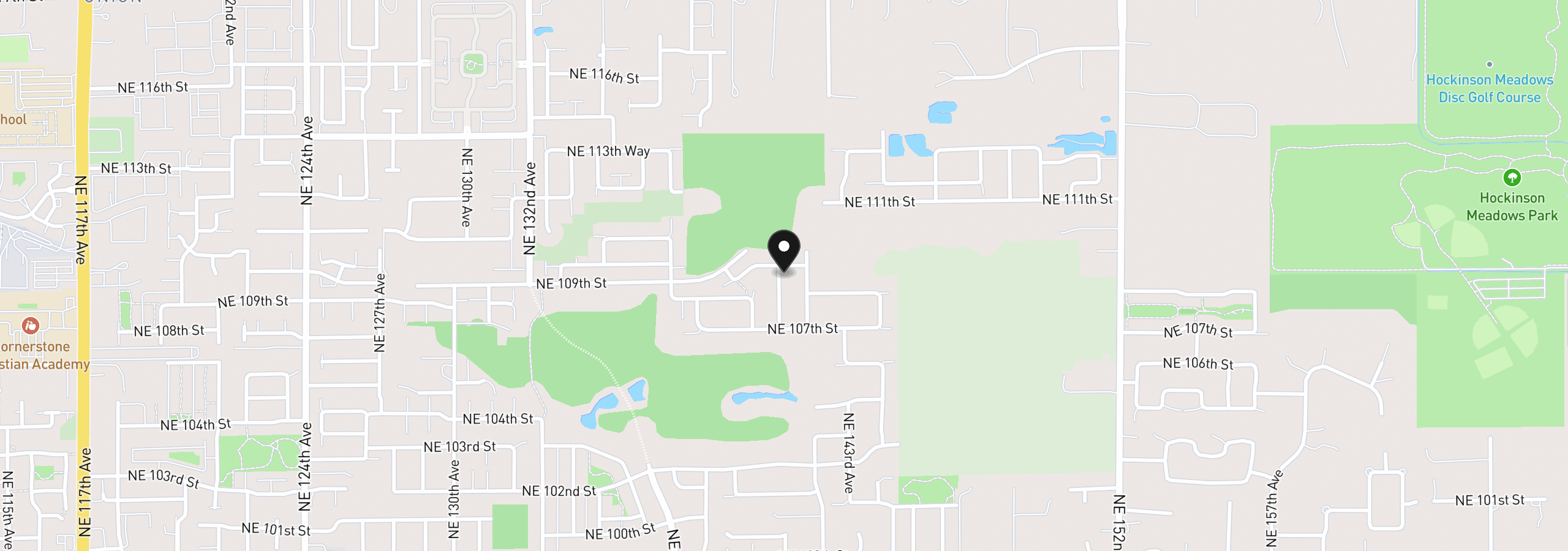 Map showing the location of 14007 NE 109th Way Lot 83, Vancouver, Wa 98682