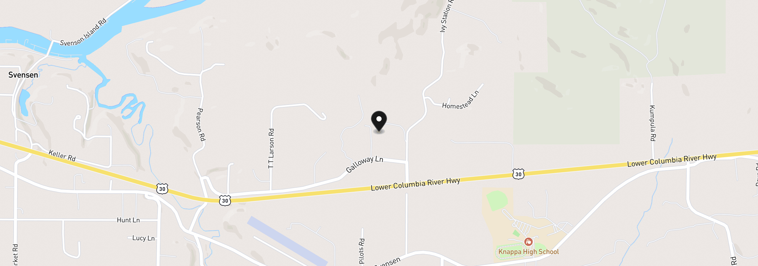 Map showing the location of 40812 Gerig Ln, Astoria, OR 97103