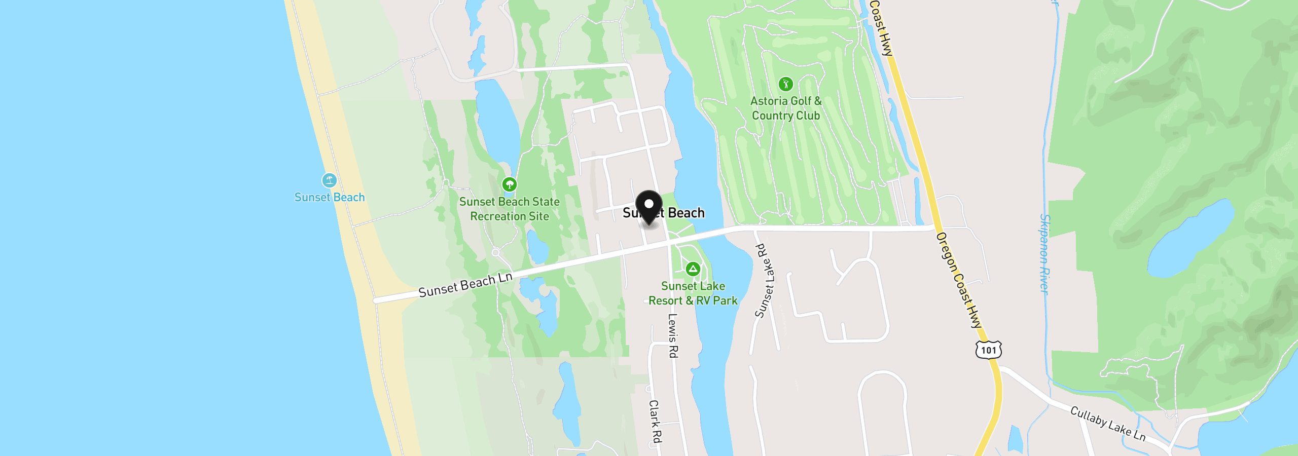 Map showing the location of 90589 Clark Rd, Warrenton, OR 97146