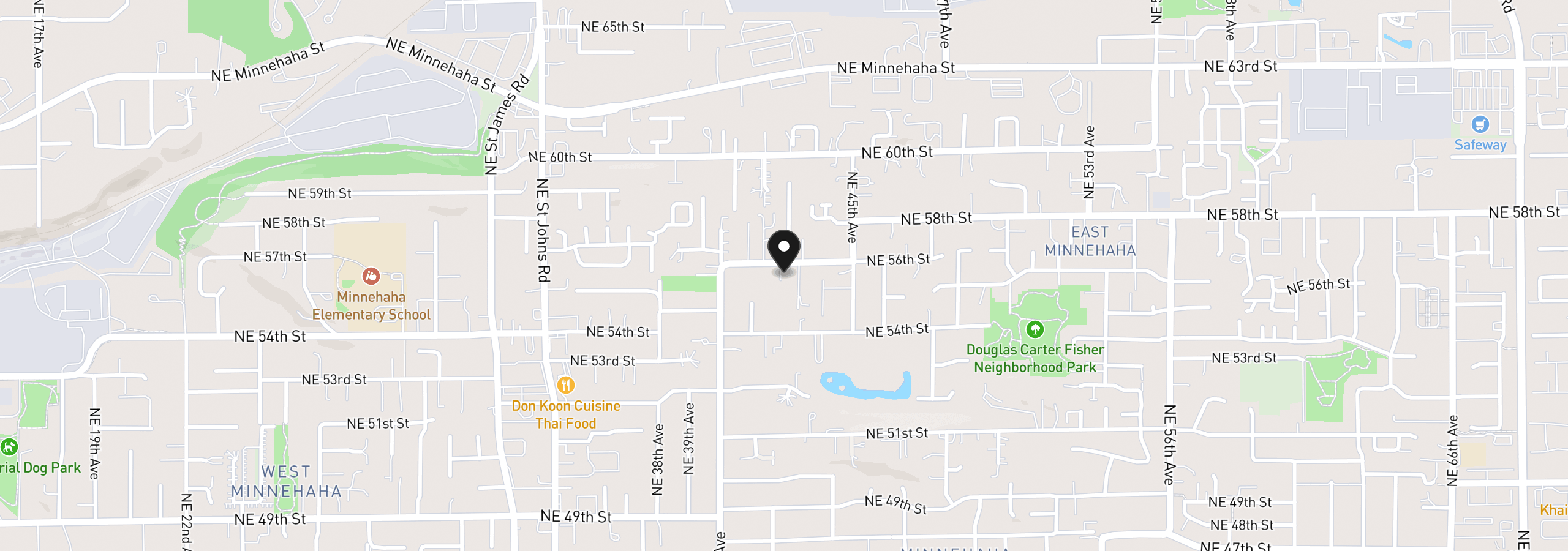 Map showing the location of 4207 NE 56th St, Vancouver, Wa 98661