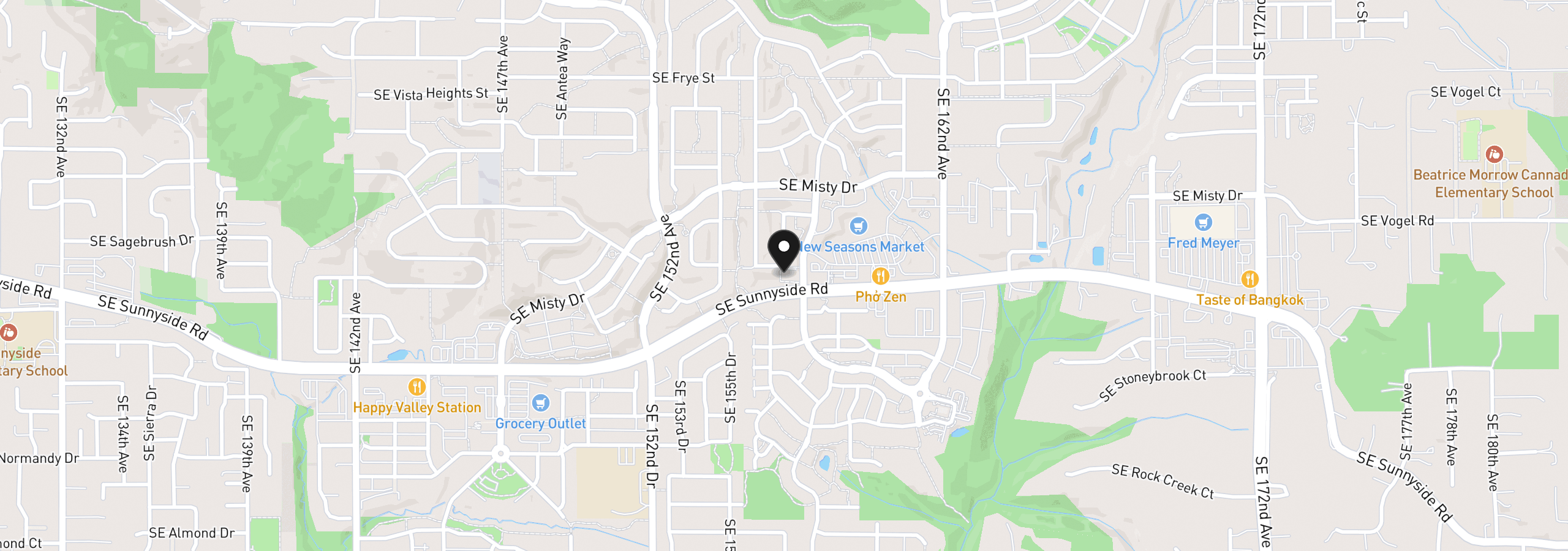 Map showing the location of 15690 SE Vivian Way, Happy Valley, OR 97086