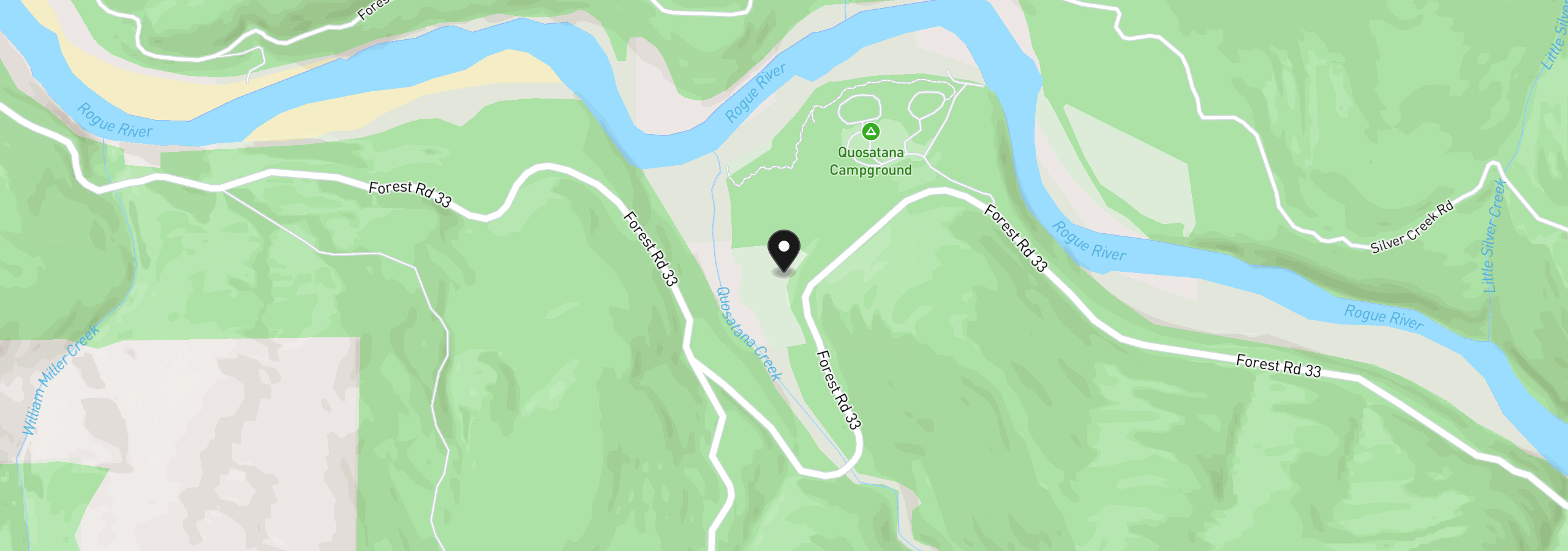 Map showing the location of 99301 Agness Rd, Gold Beach, OR 97444