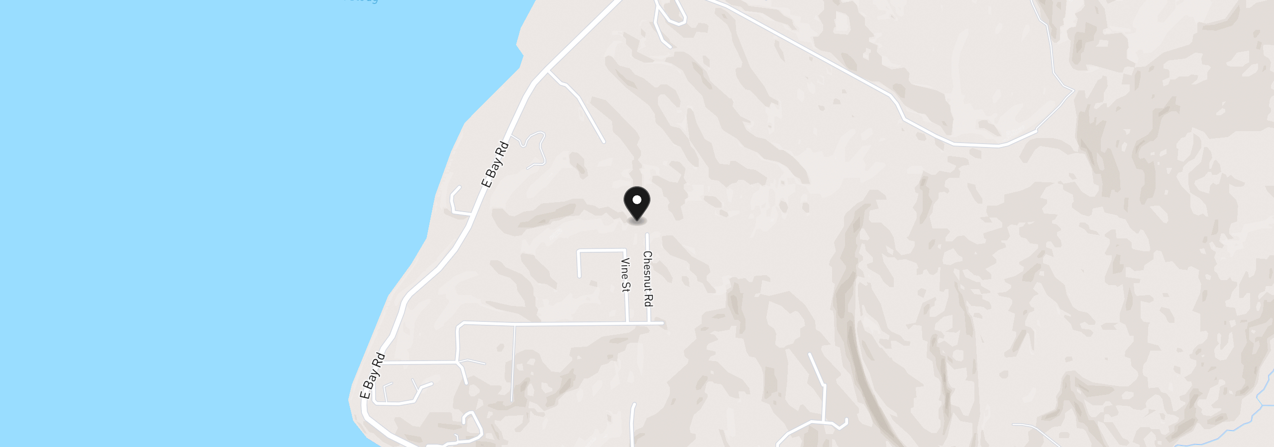 Map showing the location of Vine, North Bend, OR 97459