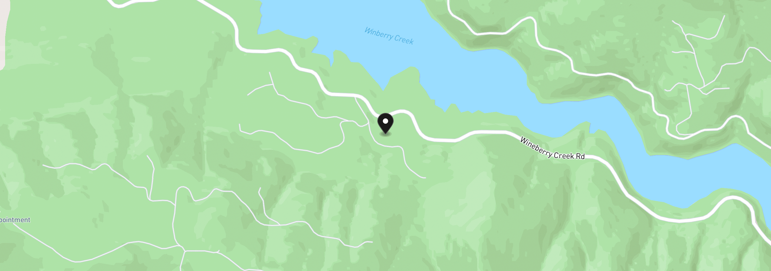 Map showing the location of 41180 Winberry Creek Rd, Fall Creek, OR 97438