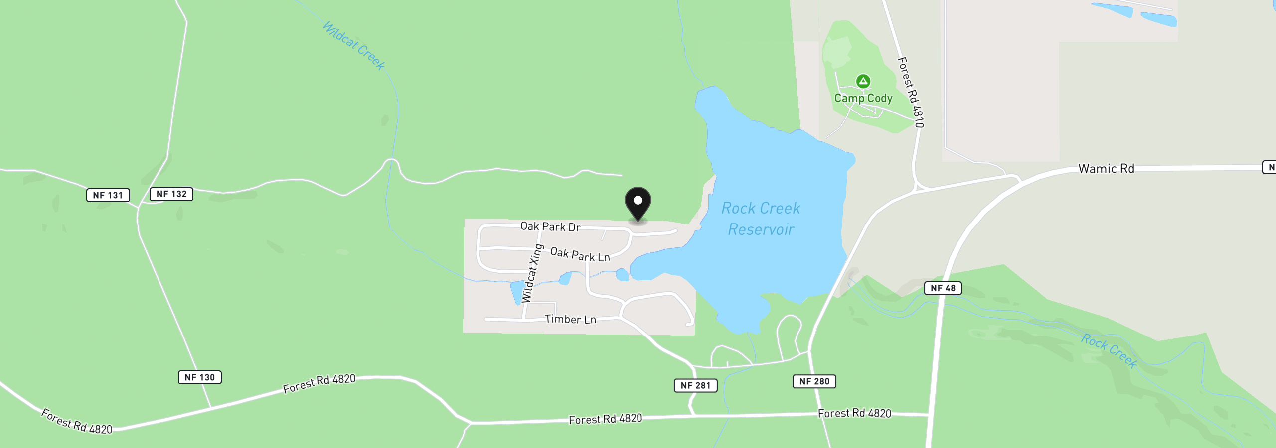Map showing the location of 333 Oak Park Dr, Tygh Valley, OR 97063