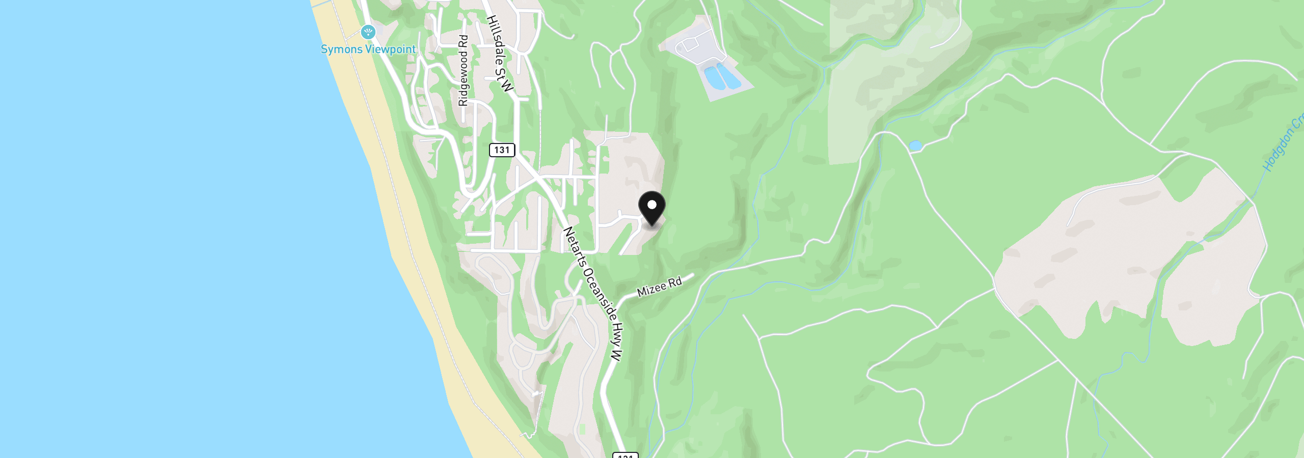 Map showing the location of Roaring Tide-Lot 10 10, Oceanside, OR 97134