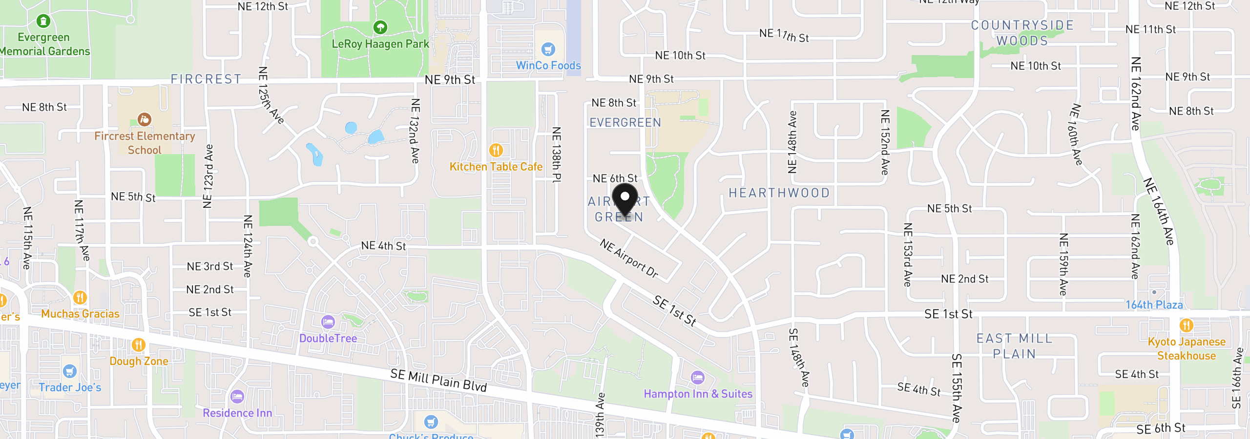 Map showing the location of 13906 NE Piper Rd, Vancouver, Wa 98684