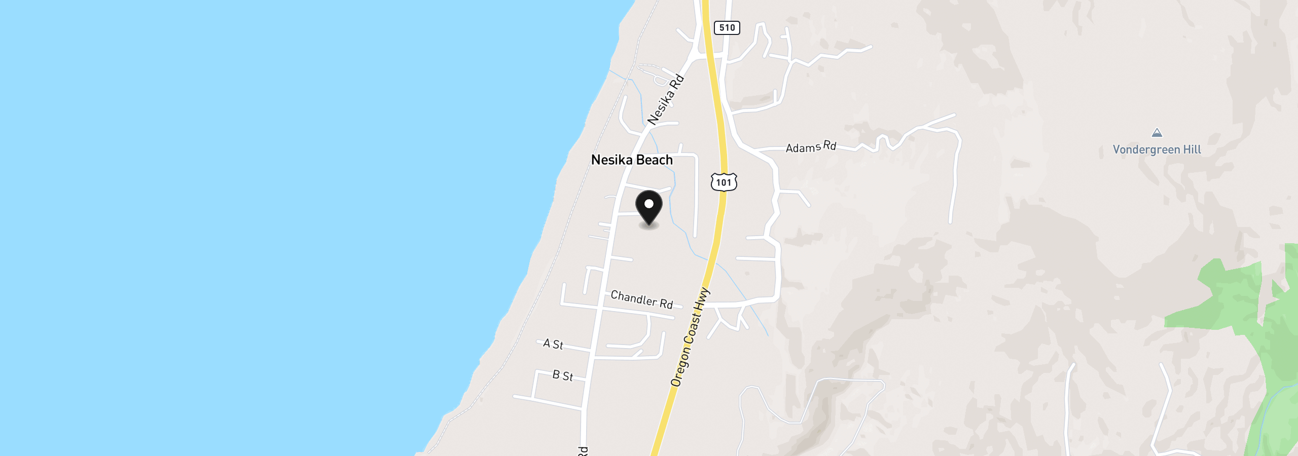 Map showing the location of 94542 Stansell St, Gold Beach, OR 97444