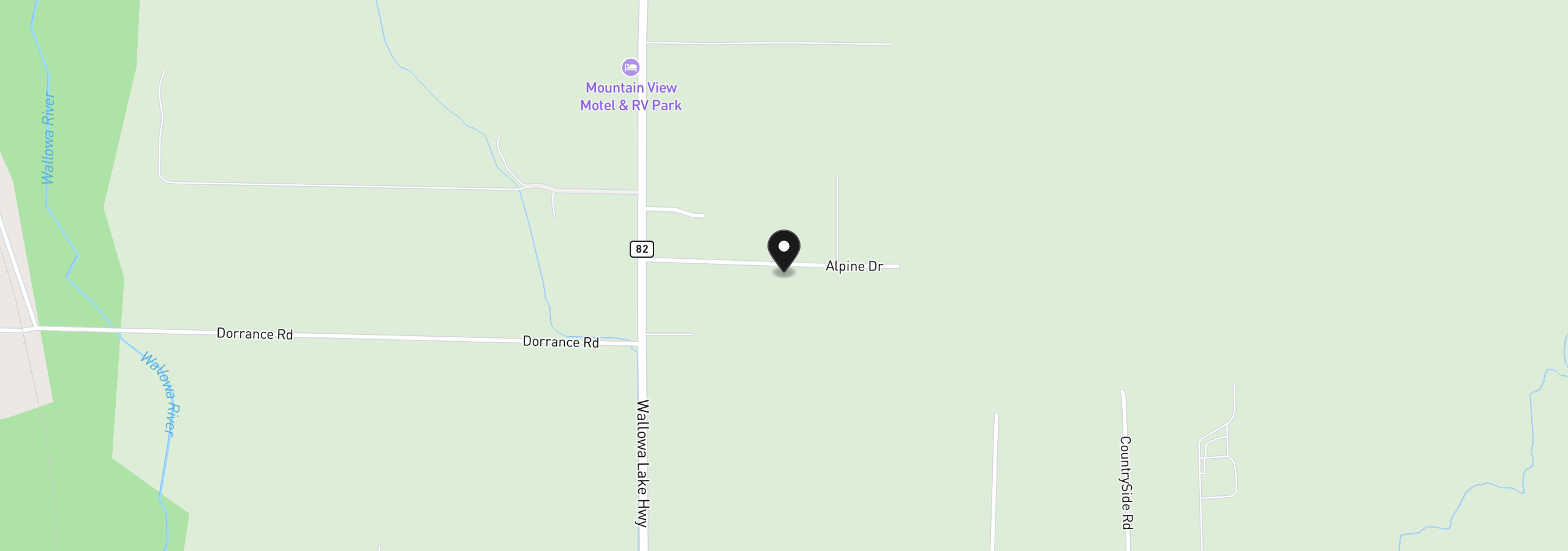 Map showing the location of 84166 Alpine Ln, Joseph, OR 97846