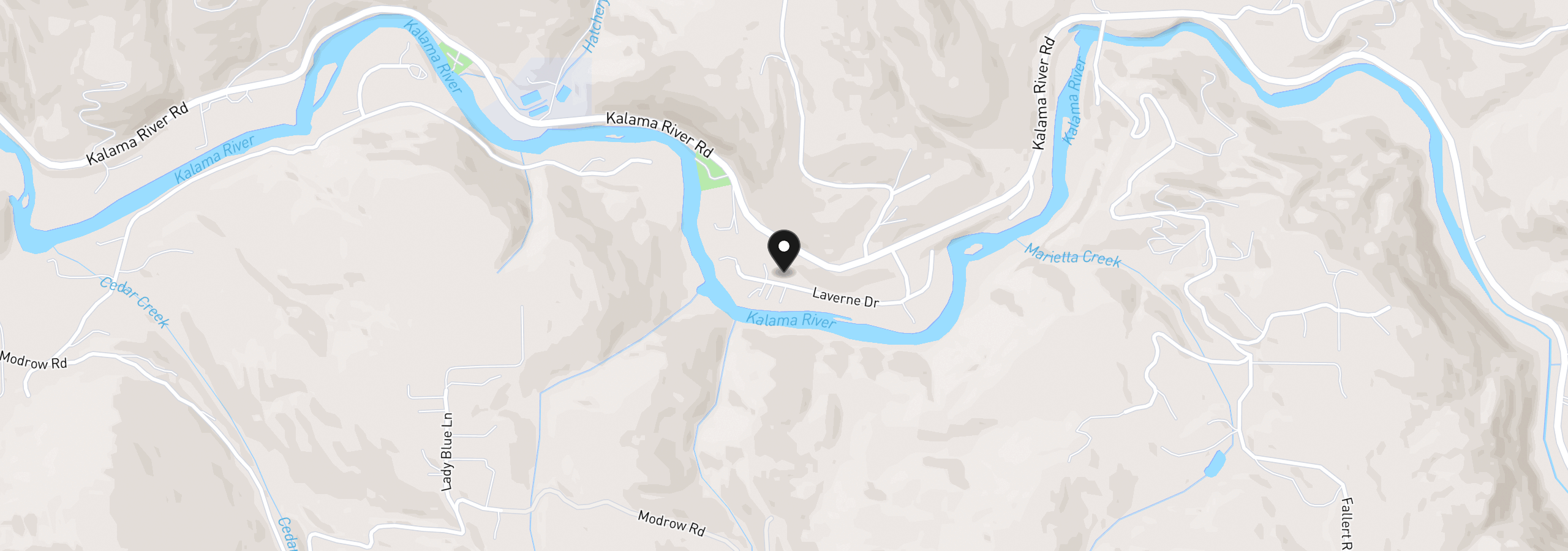 Map showing the location of 316 Laverne Dr, Kalama, Wa 98625