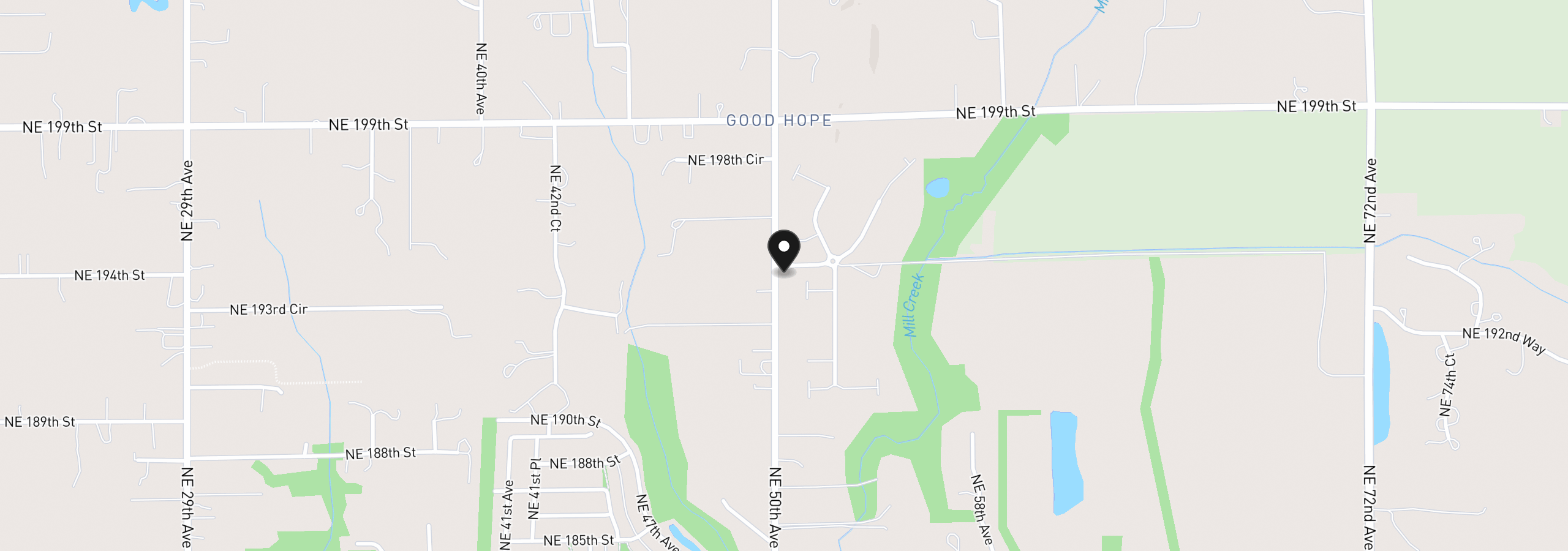 Map showing the location of N 50th Ave C, Vancouver, Wa 98686