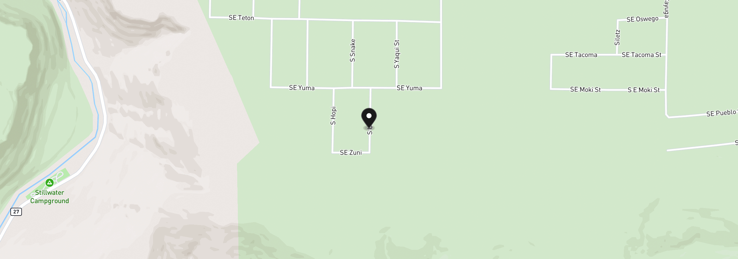 Map showing the location of 17045 SE Ute Rd, Prineville, OR 97754