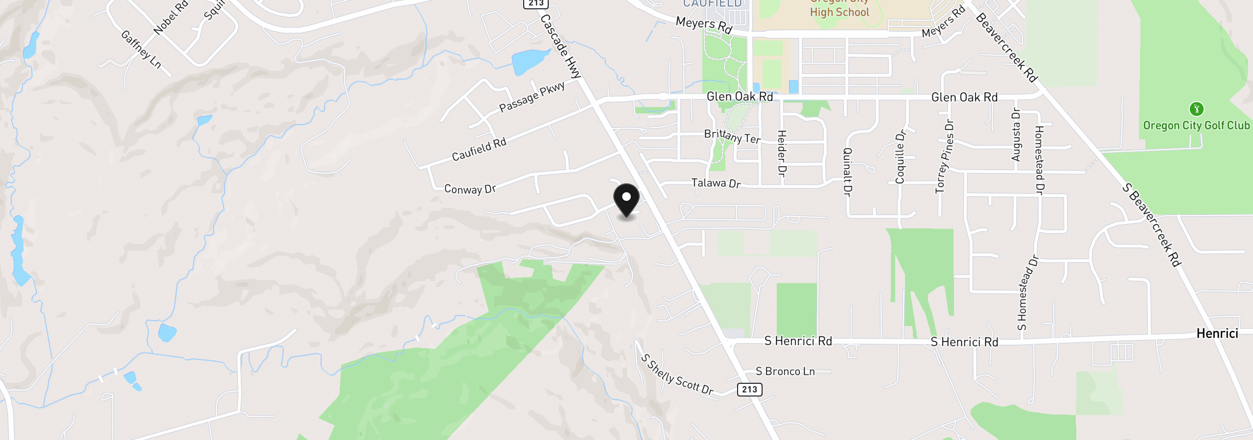 Map showing the location of 20183 Kinslie Ct, Oregon City, OR 97045