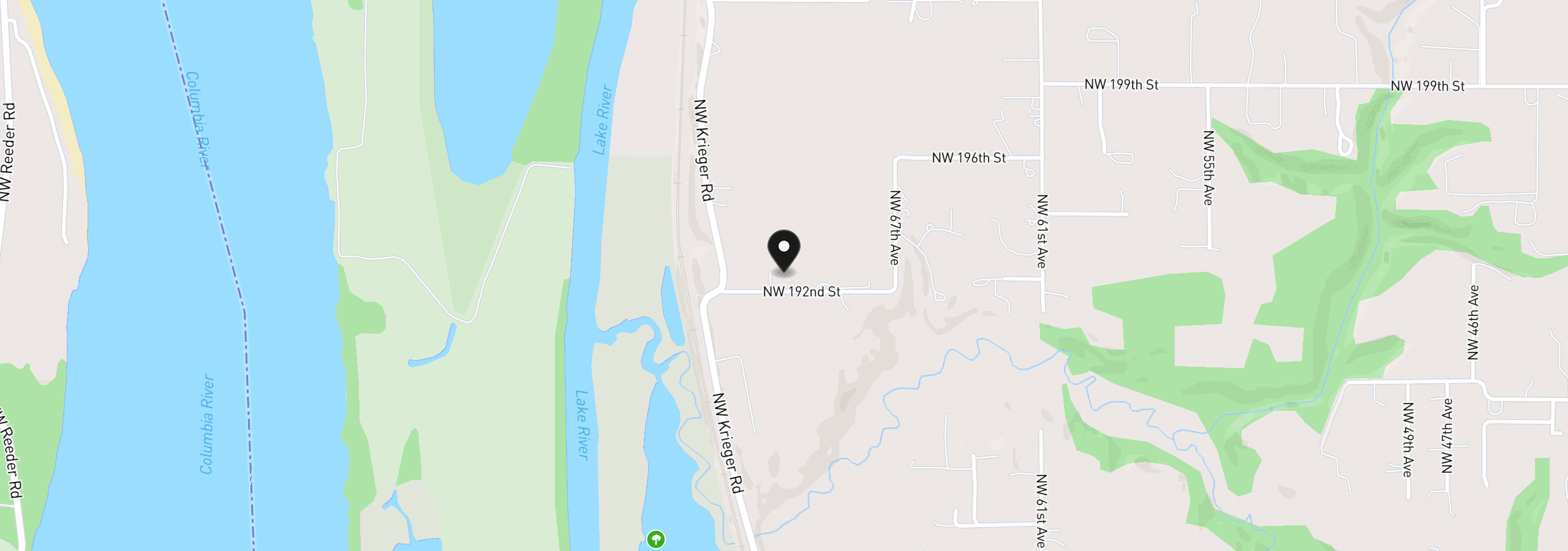 Map showing the location of 7002 NW 192nd St, Ridgefield, Wa 98642