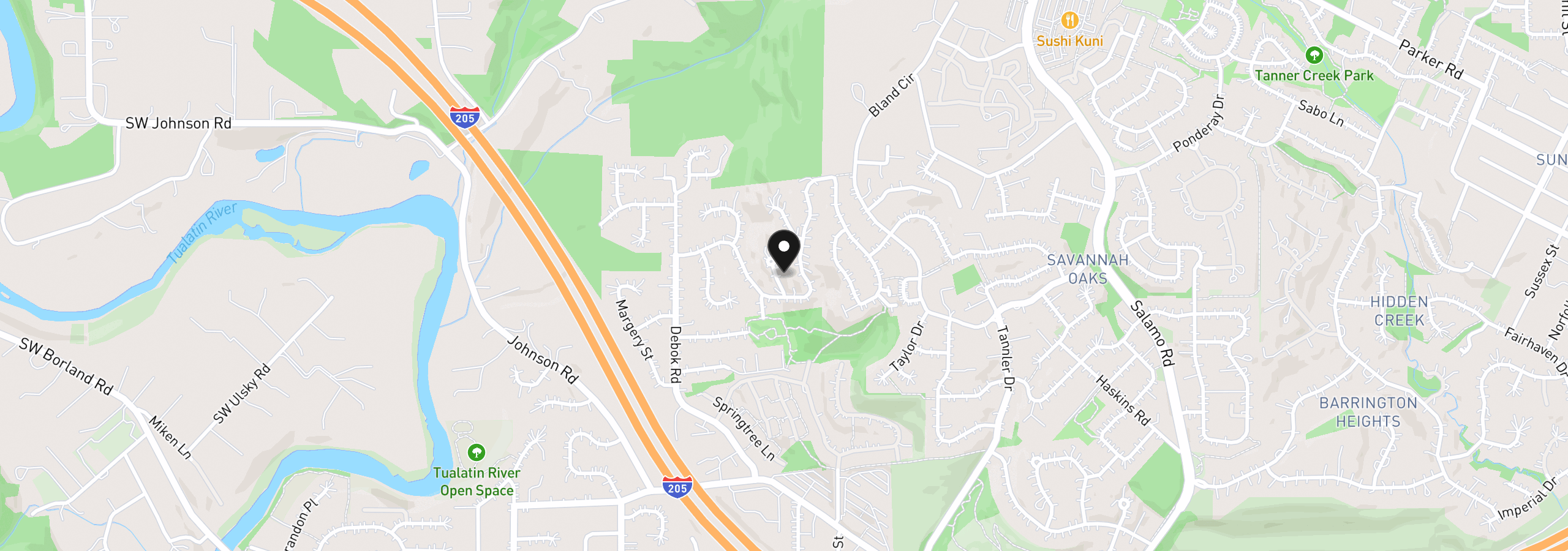 Map showing the location of 2423 Tipperary Ct, West Linn, OR 97068