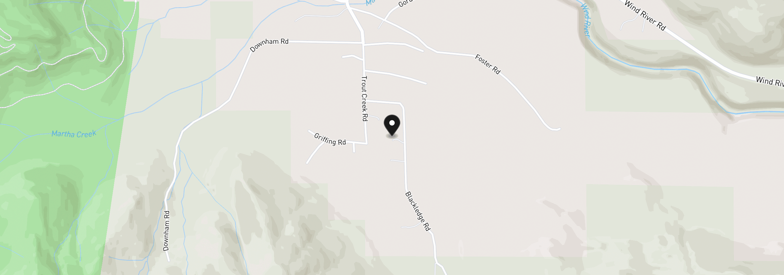 Map showing the location of 252 Blackledge Rd, Carson, Wa 98610