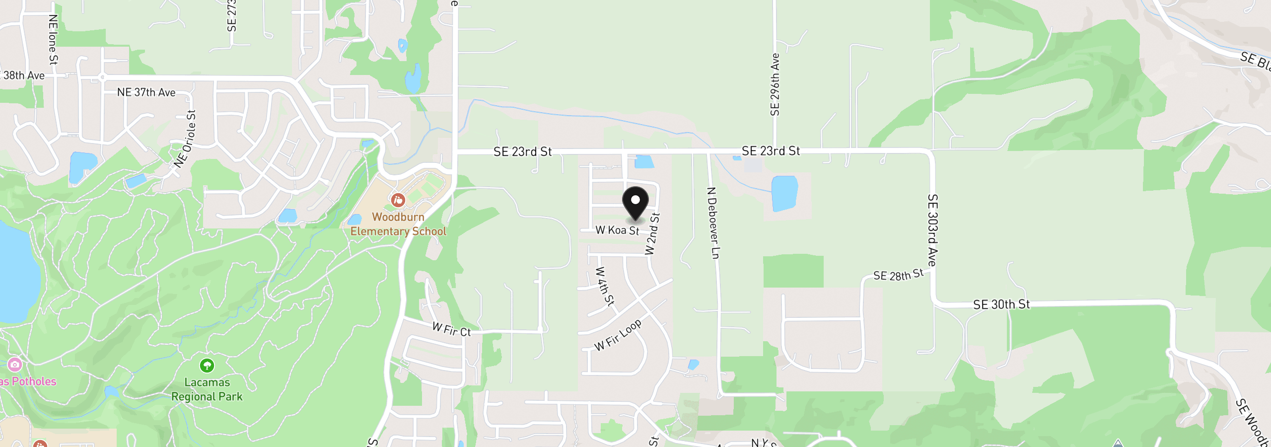 Map showing the location of 271 W Koa St Lot 90, Washougal, Wa 98671
