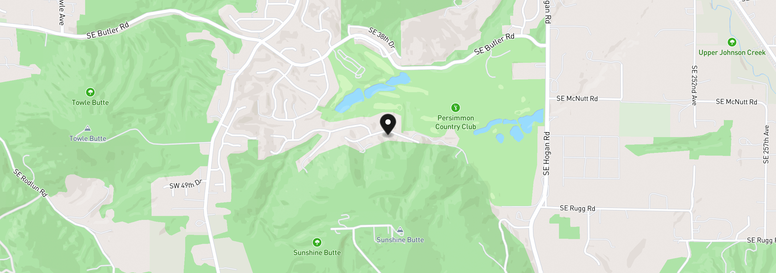 Map showing the location of 4647 SE Honors Dr, Gresham, OR 97080