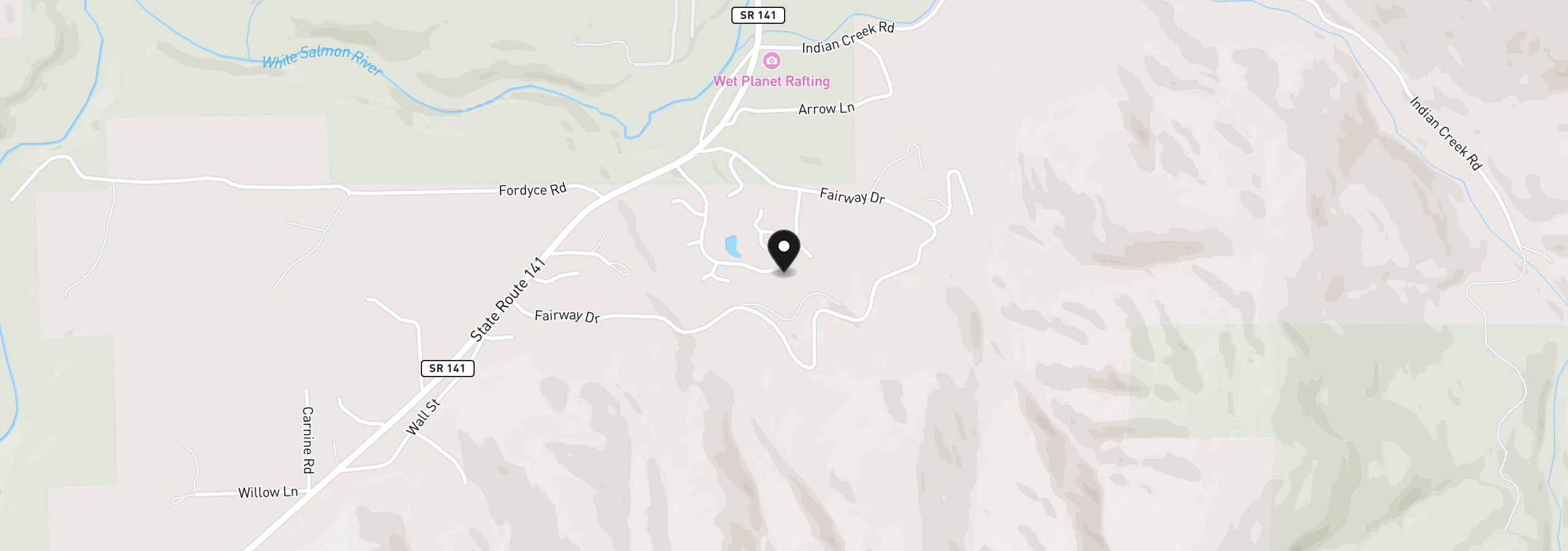 Map showing the location of Lot 18 Husum Greens, White Salmon, Wa 98672