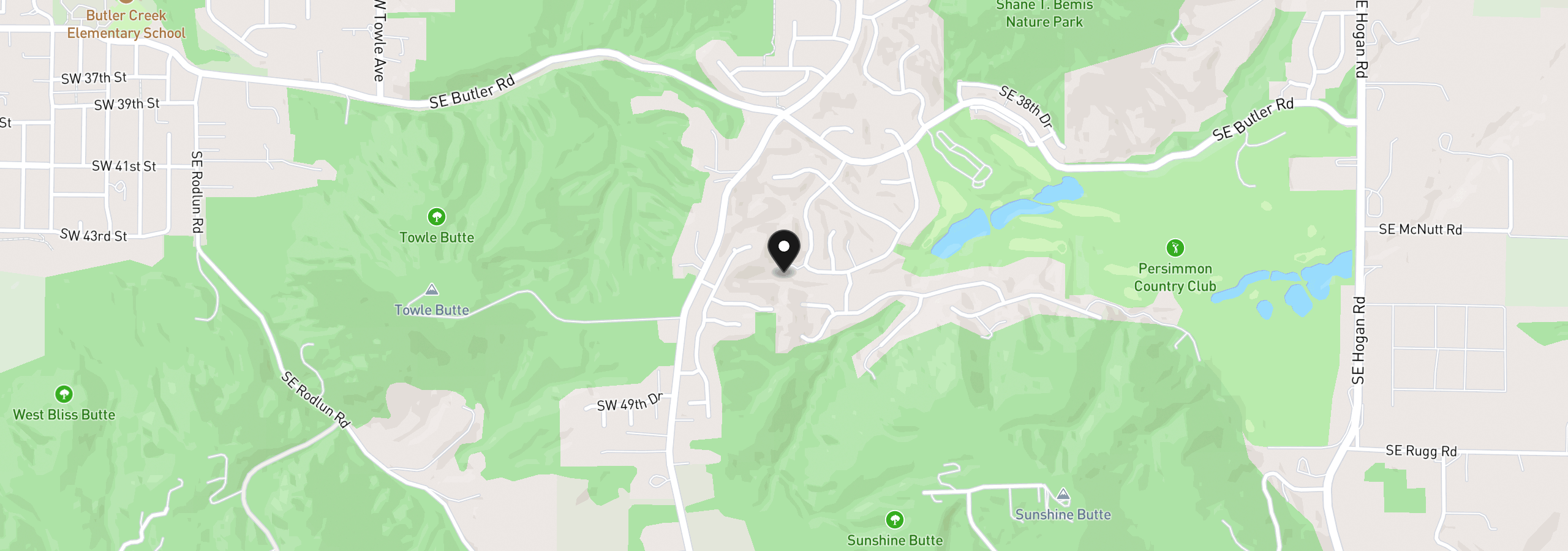 Map showing the location of 4306 SE Augusta Loop, Gresham, OR 97080