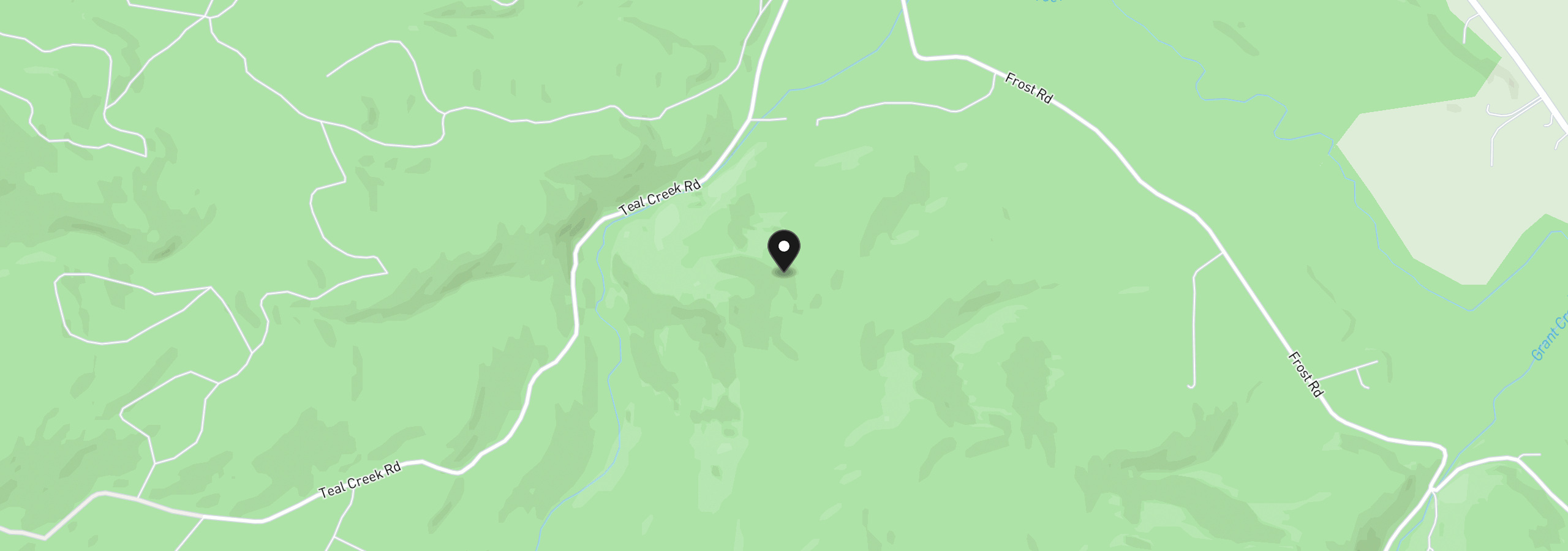 Map showing the location of 6100 Teal Creek Rd, Dallas, OR 97338