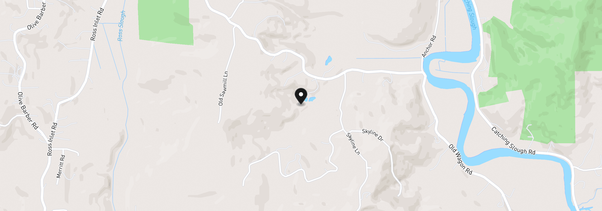 Map showing the location of 61844 Old Wagon Rd, Coos Bay, OR 97420
