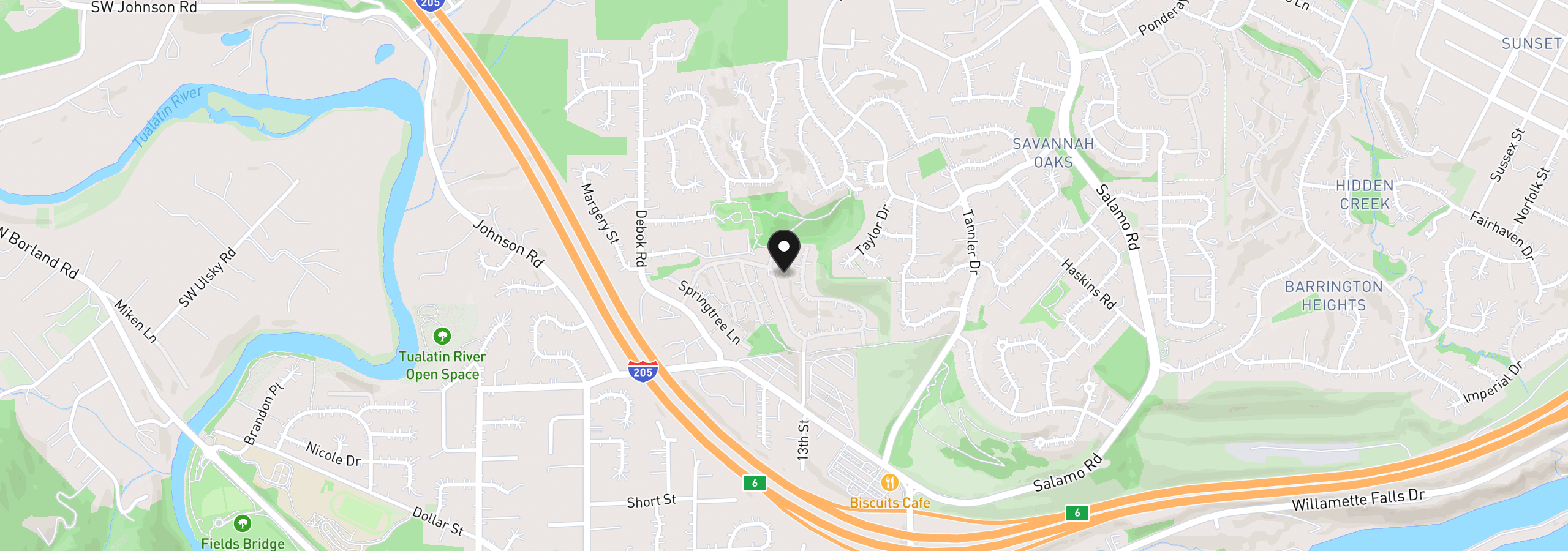 Map showing the location of 3480 Summerlinn Dr, West Linn, OR 97068