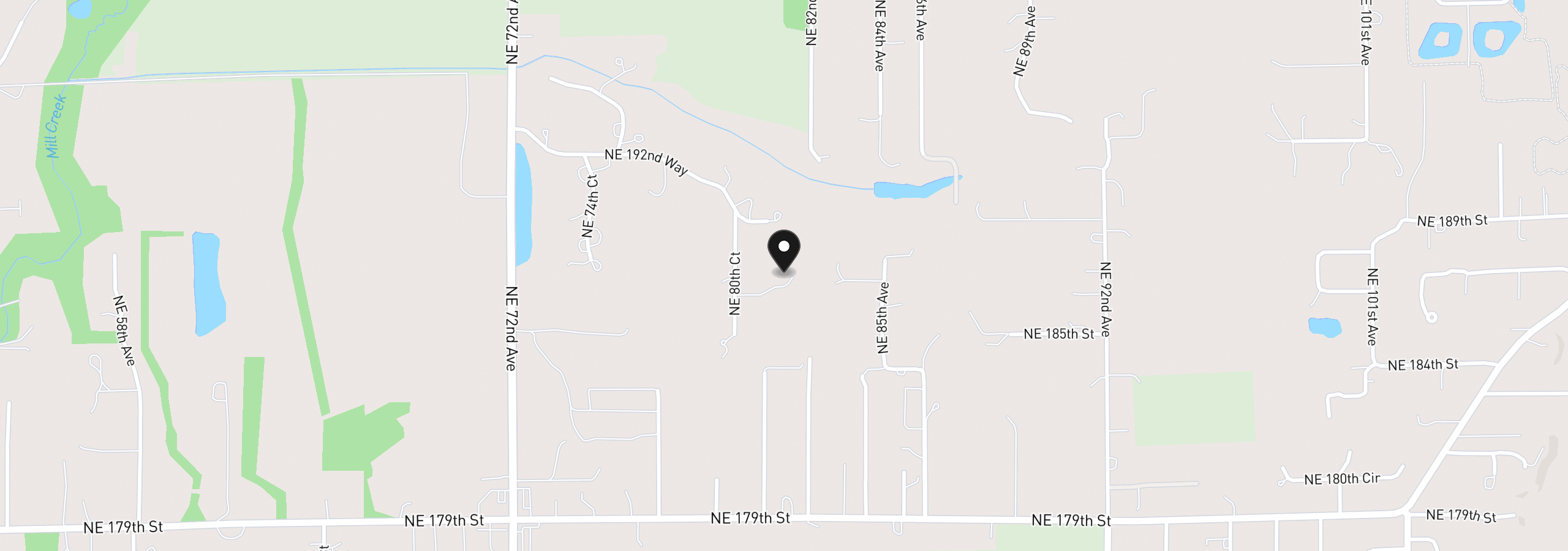 Map showing the location of 18615 NE 80th Ct, Battle Ground, Wa 98604