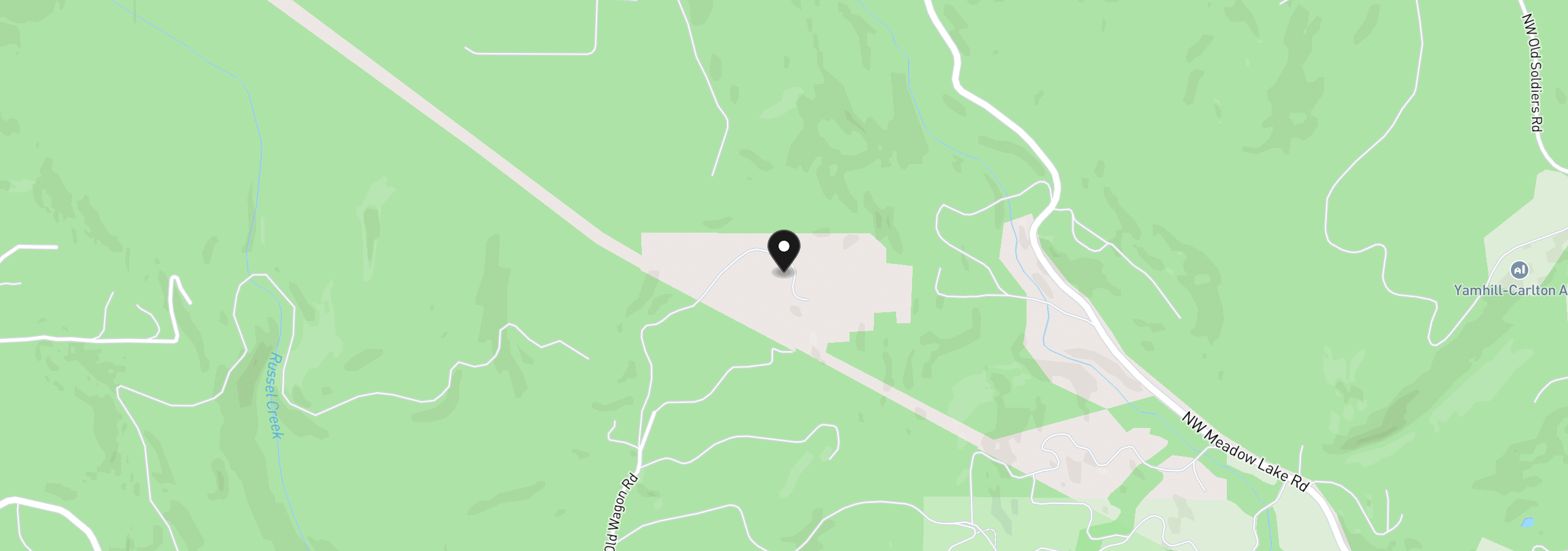 Map showing the location of 12000 NW Old Wagon Rd, Carlton, OR 97111
