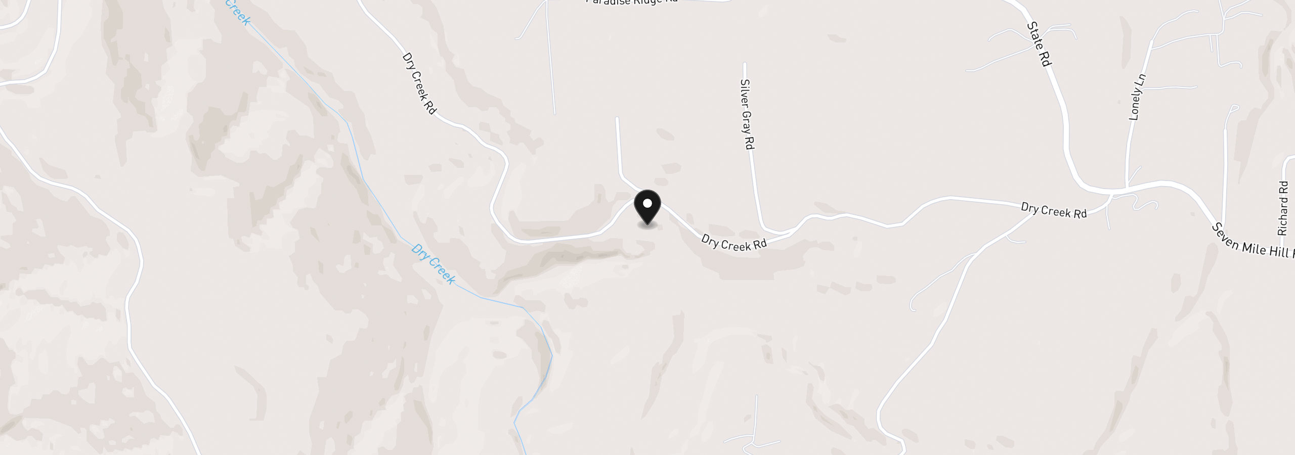 Map showing the location of 2300 Dry Creek Rd, Mosier, OR 97040