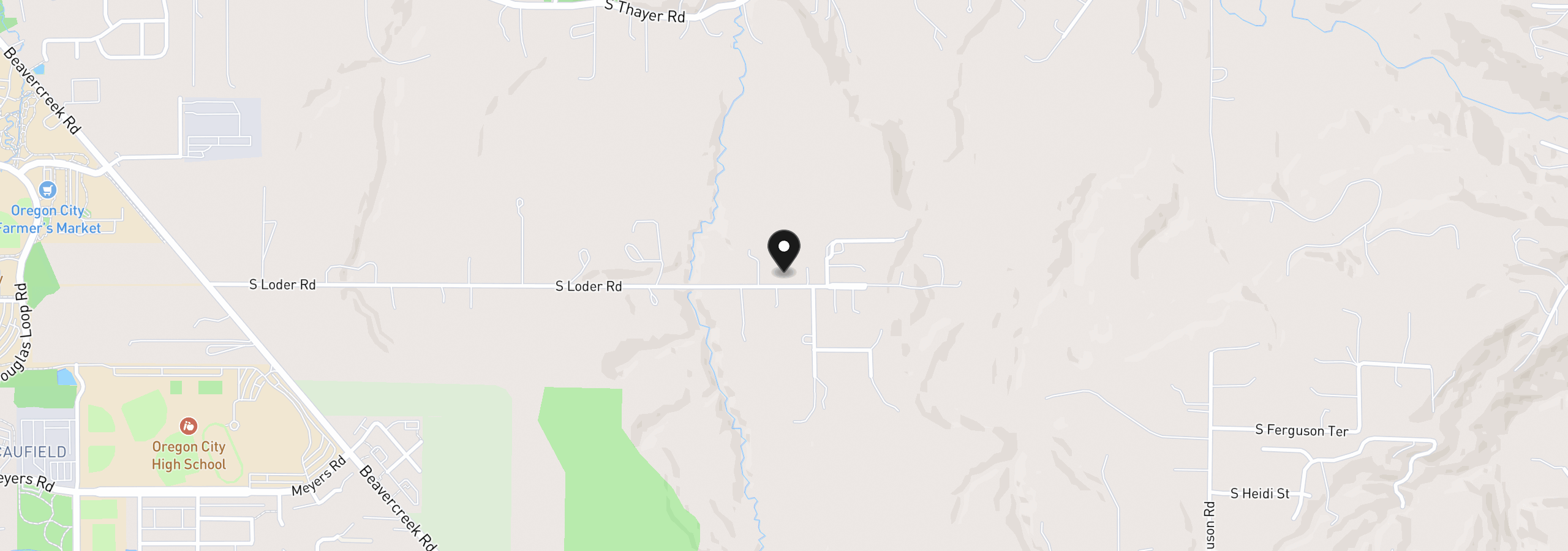 Map showing the location of 15781 Loder Rd, Oregon City, OR 97045