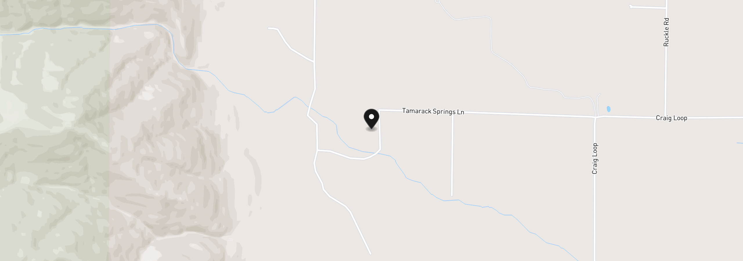 Map showing the location of 62242 Tamarack Springs Ln, Summerville, OR 97876