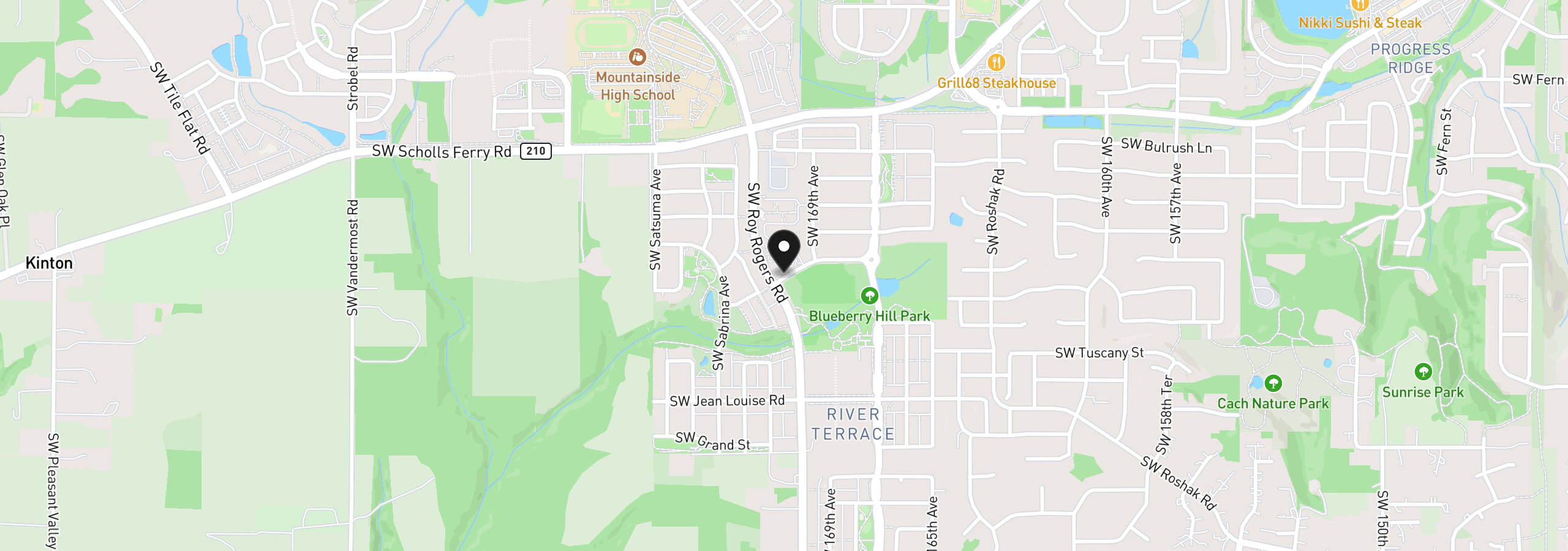 Map showing the location of 17051 SW Appledale Rd 203, Beaverton, OR 97007