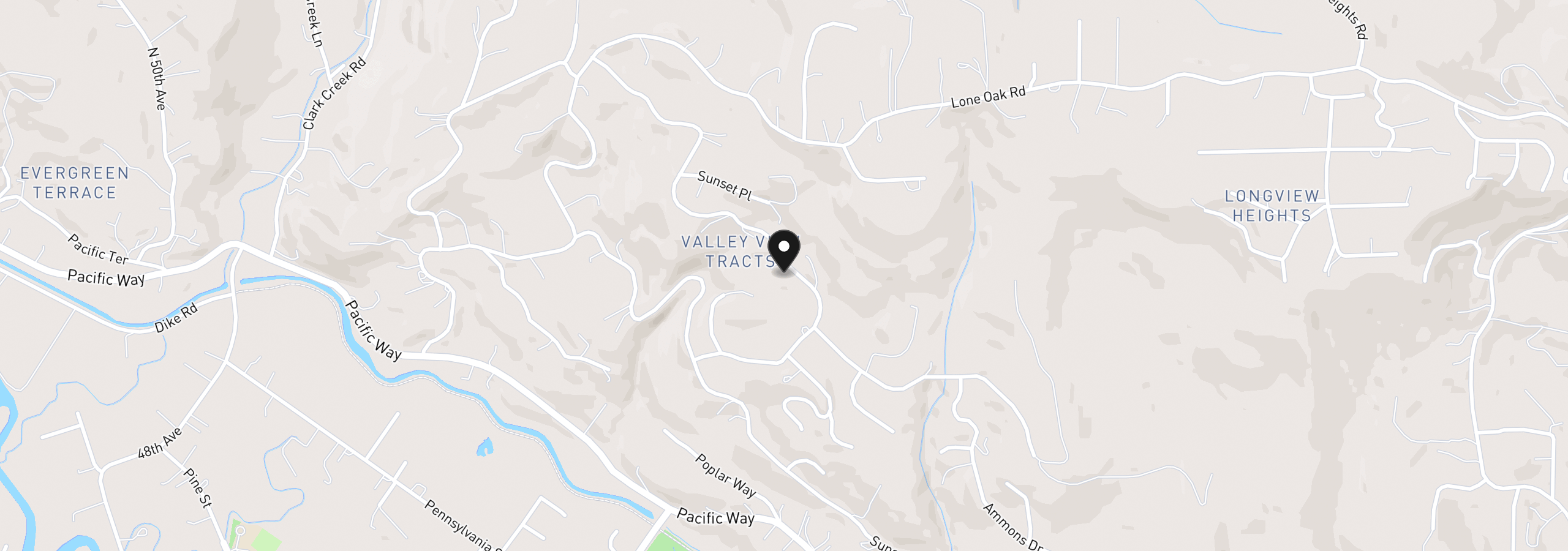 Map showing the location of 209 Sunset Dr, Longview, Wa 98632