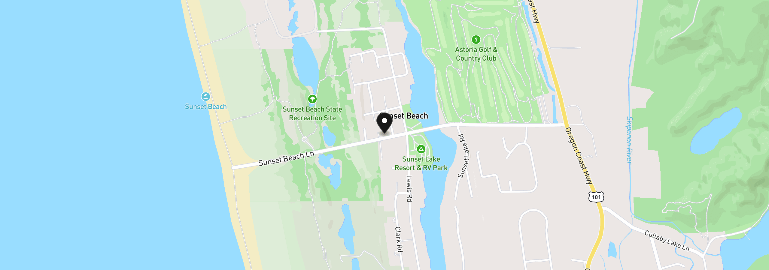 Map showing the location of 90571 Lake View Rd, Warrenton, OR 97146