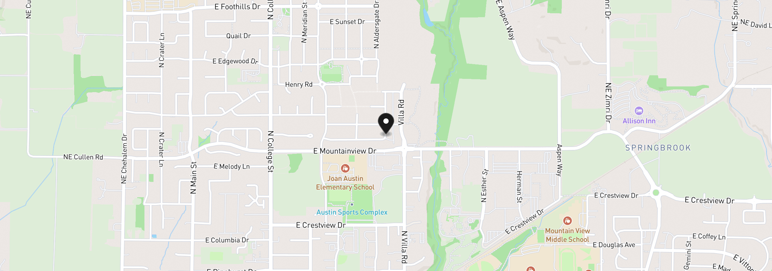 Map showing the location of 2456 N Vale Rd, Newberg, OR 97132