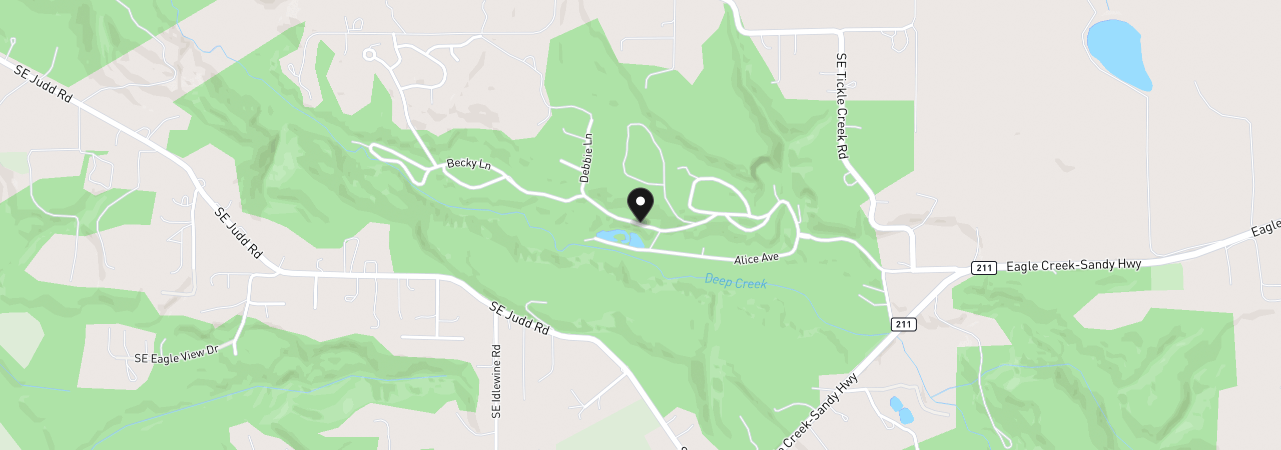Map showing the location of 32700 SE Leewood Ln 78b, Boring, OR 97009