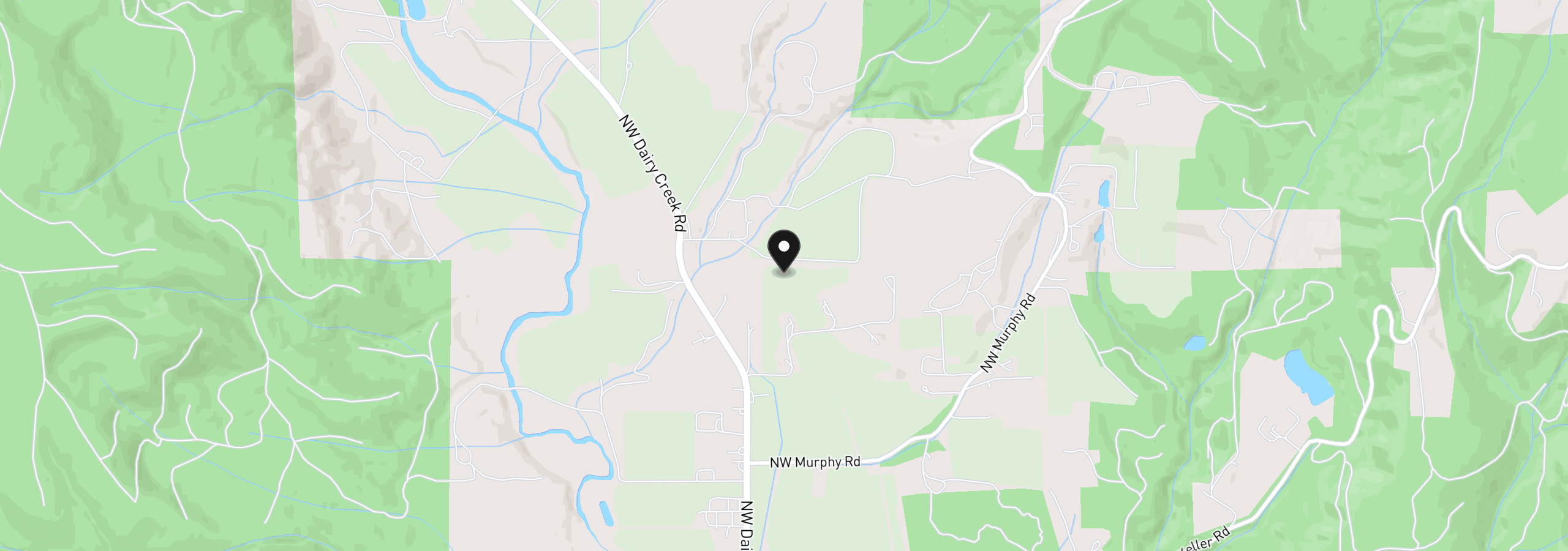 Map showing the location of 36303 NW Three Cedars Ln, North Plains, OR 97133