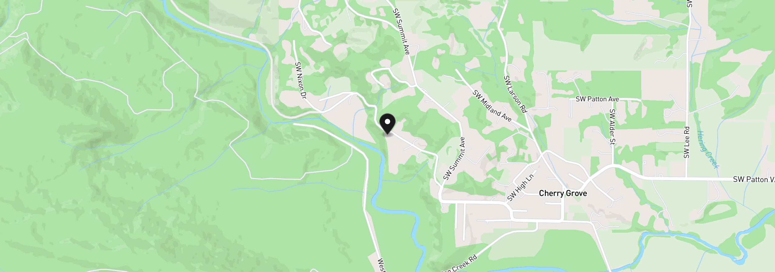 Map showing the location of 56220 SW Lee Falls Rd, Gaston, OR 97119