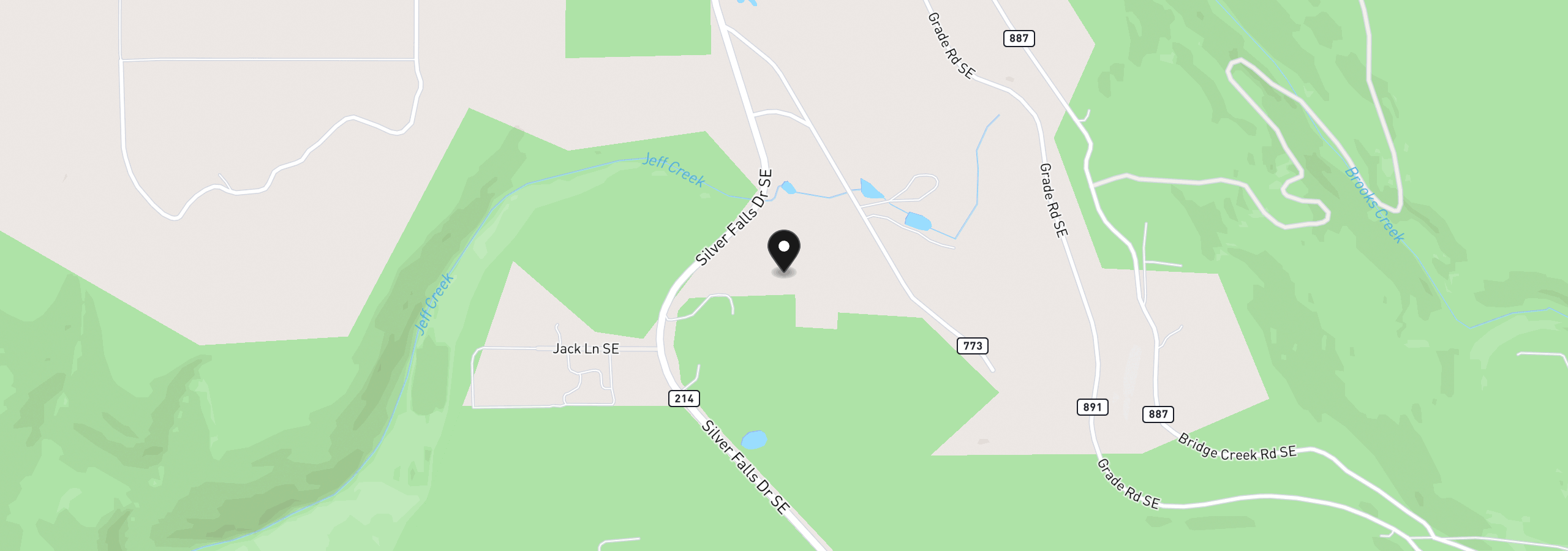 Map showing the location of 19860 SE Sharon Tony Way 2, Silverton, OR 97381