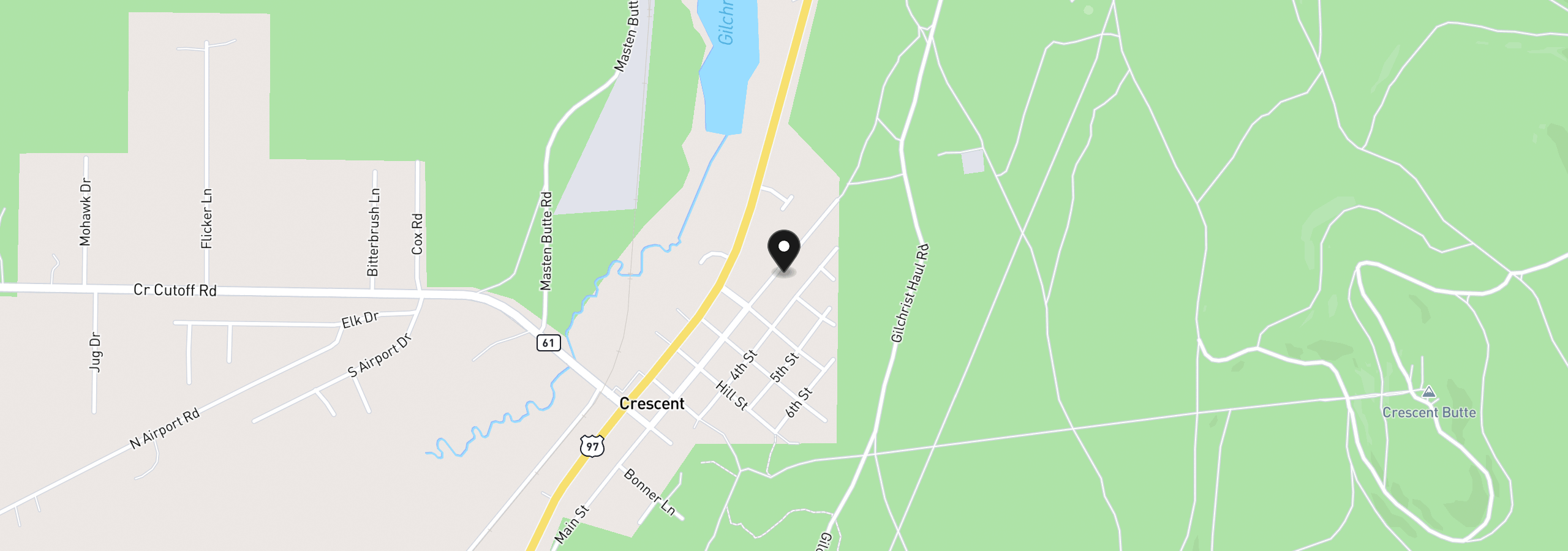 Map showing the location of 137127 Main St, Crescent, OR 97733